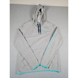 Nike Women's M Hoodie Therma Dri Fit Sweatshirt Just Do It Grey Teal 848767-051‎